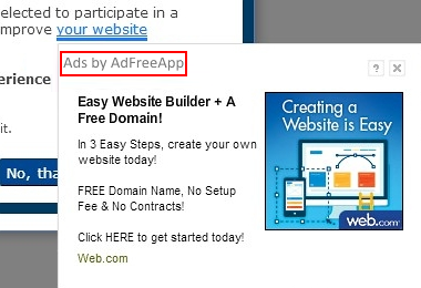 Hyperlinks scattered across a site because of AdFreeApp’s interference