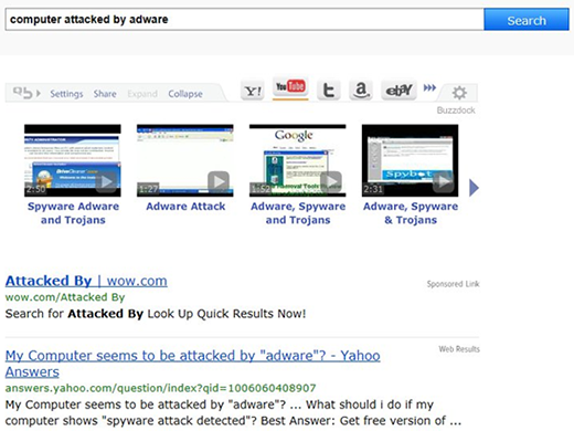 Ads by Buzzdock, an adware promoted by Yontoo